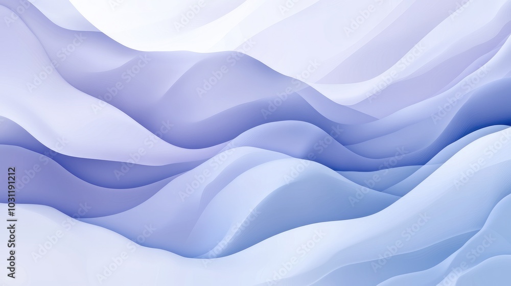 Poster a calming background with soft gradient colors in shades of blue and lavender, creating a peaceful a