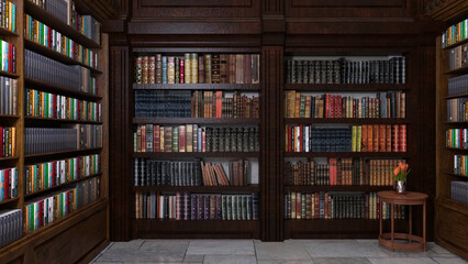 オンラインミーティング用背景 テレビ会議背景用 ZOOM会議背景用 CG 部屋 ラウンジ 本棚 書斎 video conferencing for using in video conference and as a zoom background.