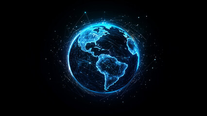 Digital Blue Planet Earth with Glowing Global Connections
Abstract Global Network: Blue Earth and Big Data World Map
Technology Wallpaper: Glowing Connections Around a Digital Blue Earth
Big Data Worl
