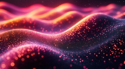 Abstract Red and Orange Wavy Background