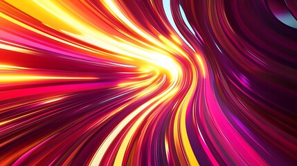 Fototapeta premium Abstract Swirling Lines in Vibrant Red, Pink, and Yellow Hues