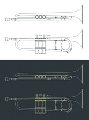Crookless trumpet blueprints