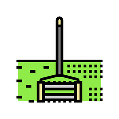 lawn aeration garden maintenance color icon vector. lawn aeration garden maintenance sign. isolated symbol illustration