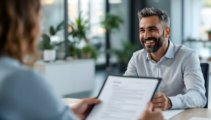 Business photo and meeting with people