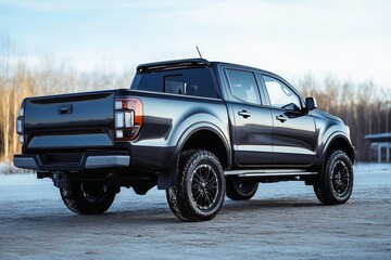 A modern new pickup truck ready for sale.