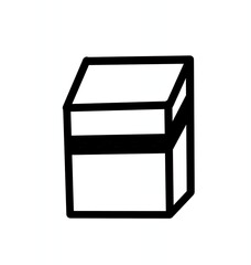 empty box isolated on white