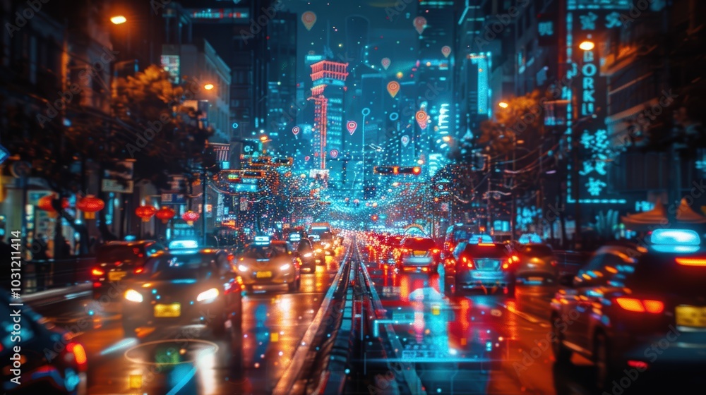 Poster optimizing traffic flow with ai management system