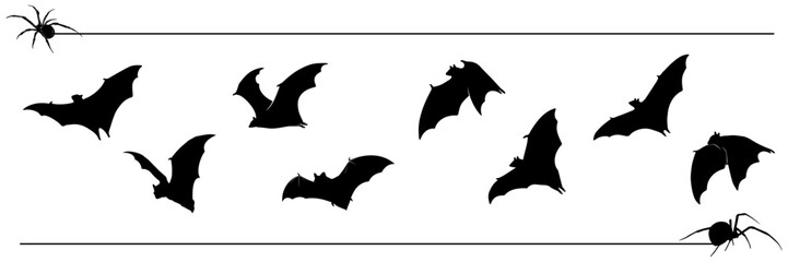 bat silhouette illustration for halloween