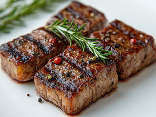  cooked stake meat