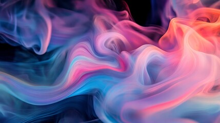 Obraz premium Abstract colorful smoke art with flowing texture, vibrant hues. Creativity and imagination concept