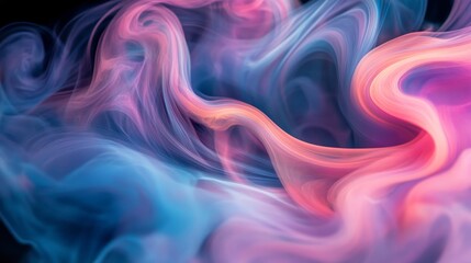 Obraz premium Abstract swirling colorful smoke, creative background