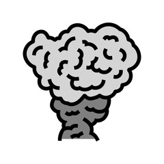 smoke cloud wildfire disaster color icon vector. smoke cloud wildfire disaster sign. isolated symbol illustration