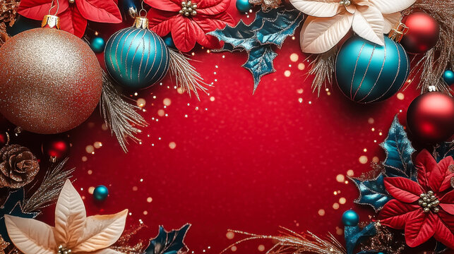 Copy-space for text. The concept of Christmas and New Year holidays. Christmas and New Year decoration