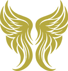 Divine Angel Wings vector. Elegant Spiritual Design