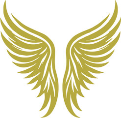 Obraz premium Divine Angel Wings vector. Elegant Spiritual Design