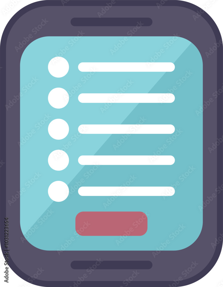Poster modern smartphone is displaying a to do list with checkboxes and buttons, suggesting an efficient ta