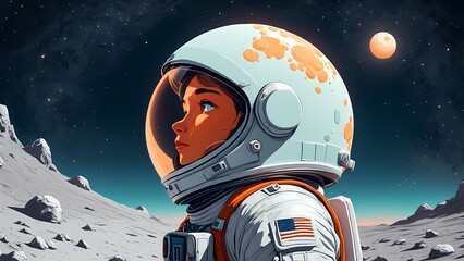 astronaut on the moon