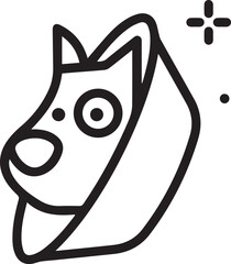 Dog icon symbol vector image illustration
