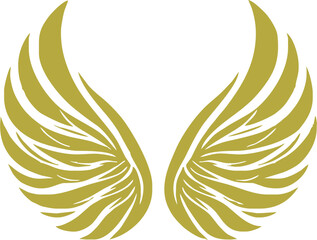 Divine Angel Wings vector. Elegant Spiritual Design