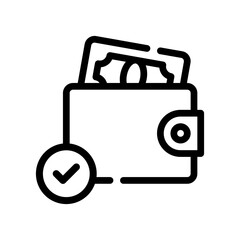 wallet line icon