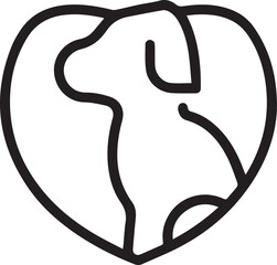 Dog icon symbol vector image illustration
