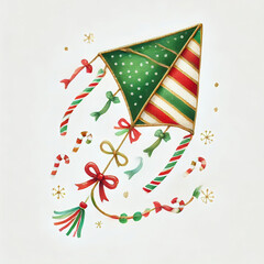 Fototapeta premium Whimsical Candy Wrapper Kite Soaring in the Festive Sky