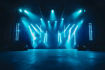 Blue Stage Lights for Concert Background Illustration