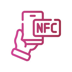 Fototapeta premium nfc gradient icon