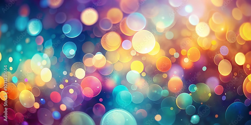 Poster abstract bokeh background with circles texture for creative designs and visual projects