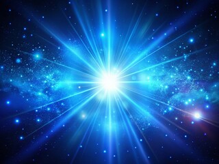 Fototapeta premium Abstract Bright Blue Glow in Outer Space for Web Design and Illustrations