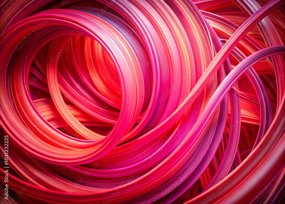 Poster abstract circular pink-red lines background for design and creative projects
