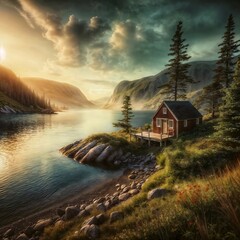 The red house by the lake