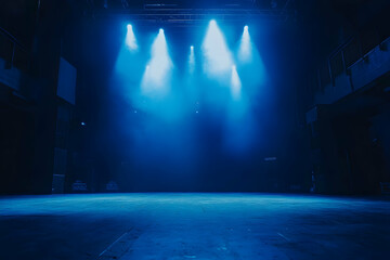 Blue Stage Lights Background Image