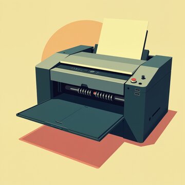 printer printing paper, modern style clip art preview