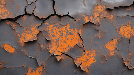 Fototapeta premium a close-up of an old, weathered metal surface covered with rust