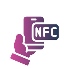 Fototapeta premium nfc flat gradient icon