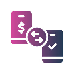 payment check flat gradient icon