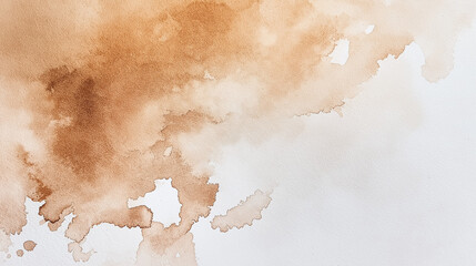 Obraz premium a close-up, top-down view of a single-color watercolor wash applied unevenly on textured paper