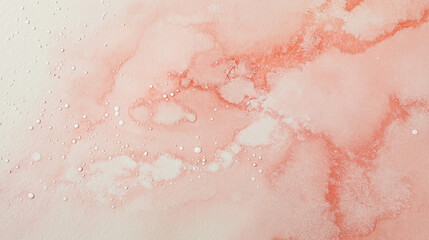 Fototapeta premium a close-up, top-down view of a soft pink watercolor wash applied smoothly on textured paper