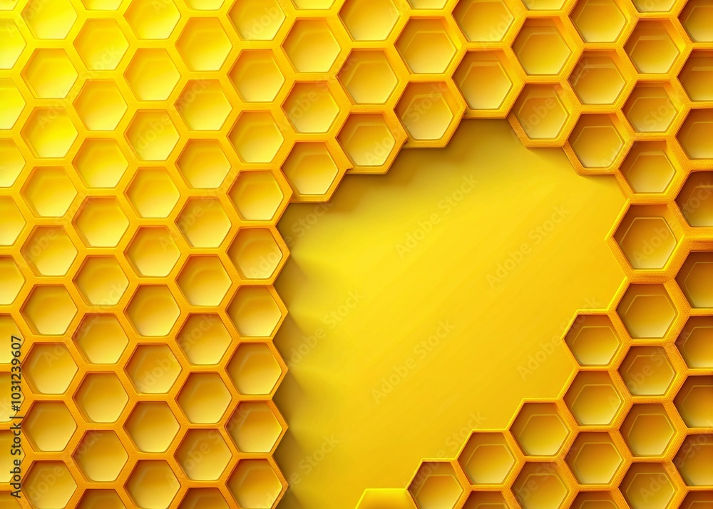 Poster abstract modern yellow honeycomb background for creative headers with blank space for text and desig