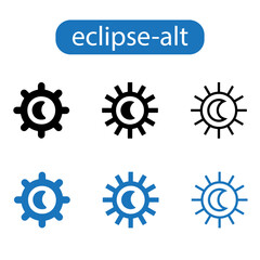 sun vector art icon illustration on white background.