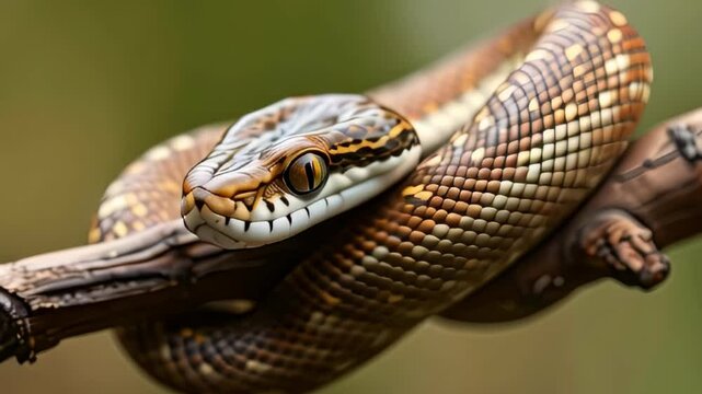 Python coiled on a branch