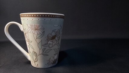 Mug with Flower Design with Light and Shadow