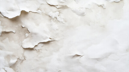Fototapeta premium a close-up, top-down view of watercolor texture background: white and ivory watercolor wash applied on flat textured paper