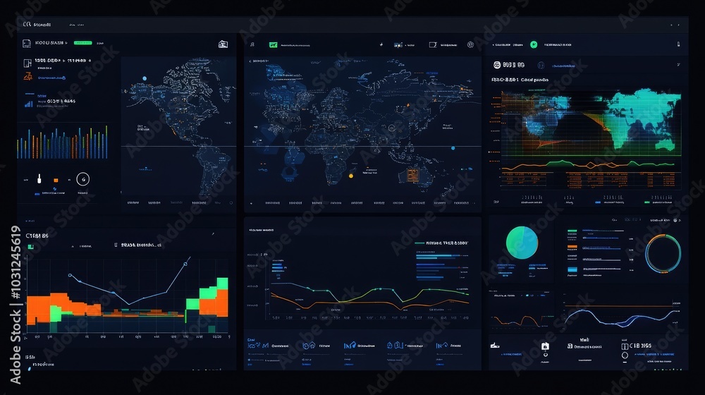 Poster interactive data visualization dashboard and analytics