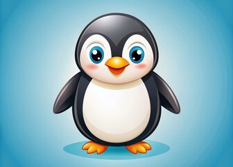 Obraz premium Adorable Linux Penguin Vector Illustration for Tech Enthusiasts and Creative Projects