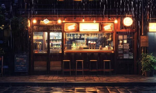 Japanese lofi coffee shop