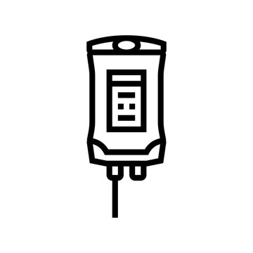 recommend clip art: iv drip cancer treatment line icon vector. iv drip cancer treatment sign. isolated contour symbol black illustration