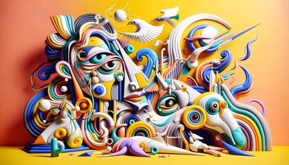 "Rostros Abstractos: Geometría del Alma"