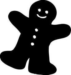 ジンジャーマンの版画風ベクターイラスト